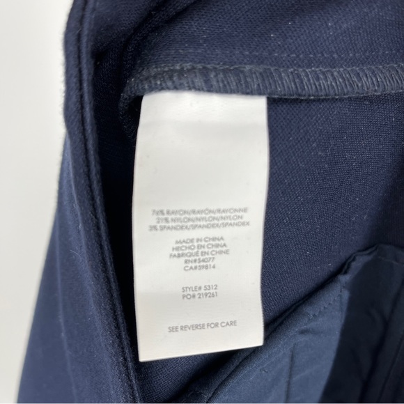 Cabi #5312 Navy Blue Trousers 9 to 5 Classic Pants Side Zipper Size 6 - Picture 5 of 7